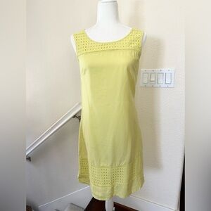 encuentro Sleeveless Linen Blend Mini Dress Yellow Size US 6 / EU 38 zipper